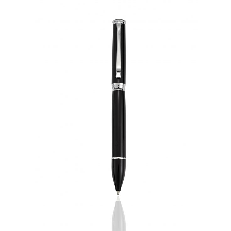 Black Lacquer/Silver Ballpoint Pen