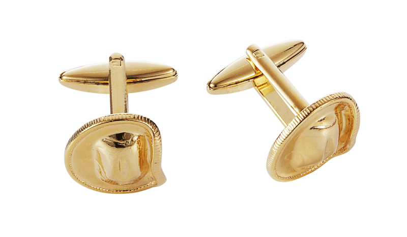 Gold Army Digger's Hat Cufflinks